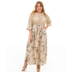 Платье "Бохо" с капюшоном (графика)