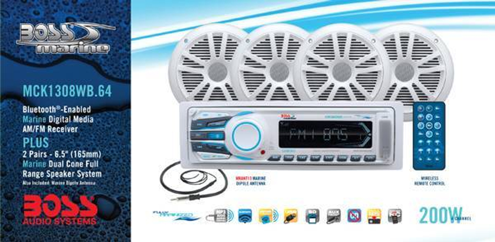 Морская аудиосистема Boss Audio MCK1308WB.64, 180 Вт