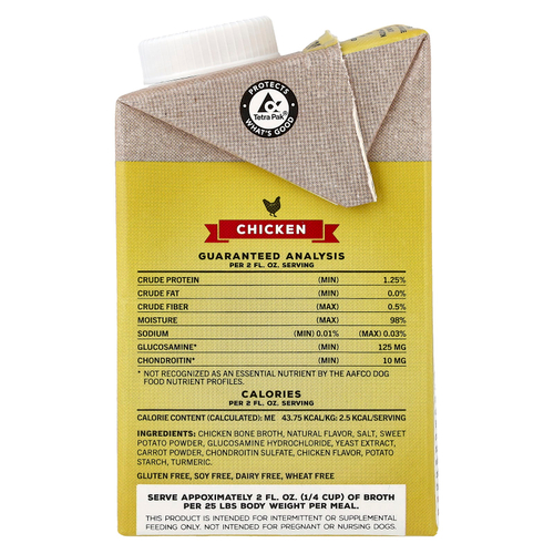 Brutus Bone Broth, добавка для бедер и суставов, для взрослых собак, курица, 500 мл (16,9 жидк. унции)