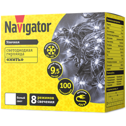 Гирлянда Navigator 61 824 NGF-S01-100CW-10-9.5m-230-C8-BL-IP44