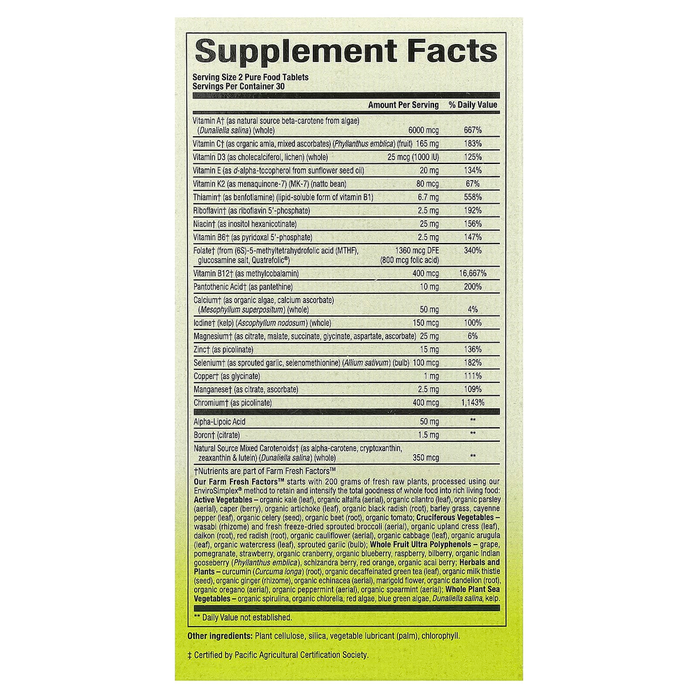 Natural Factors, Whole Earth & Sea®, мультивитамины и минералы для женщин старше 50 лет, 60 таблеток