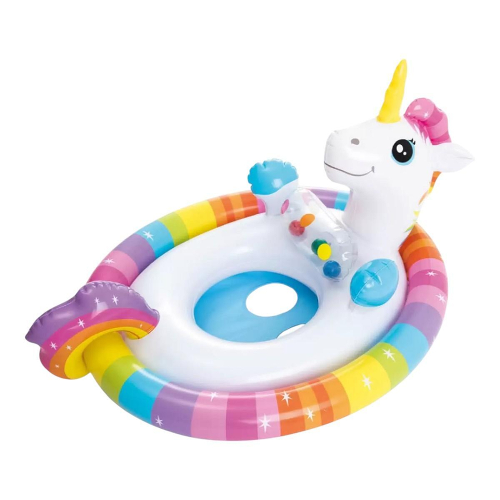 Круг для плавания с трусами Зверюшки Единорог 74*58см. от 3-4 лет 59570/589379 (Intex)