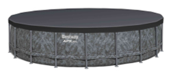 Каркасный бассейн Bestway APX 365, 610х132 см + песочный фильтр-насос 8327 л/ч, тент, лестница, наполнитель Polysphere (561KE BW)