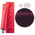 Краска для волос Igora Royal 4-99 Средний коричневый фиолетовый экстра Schwarzkopf Professional, 60 мл
