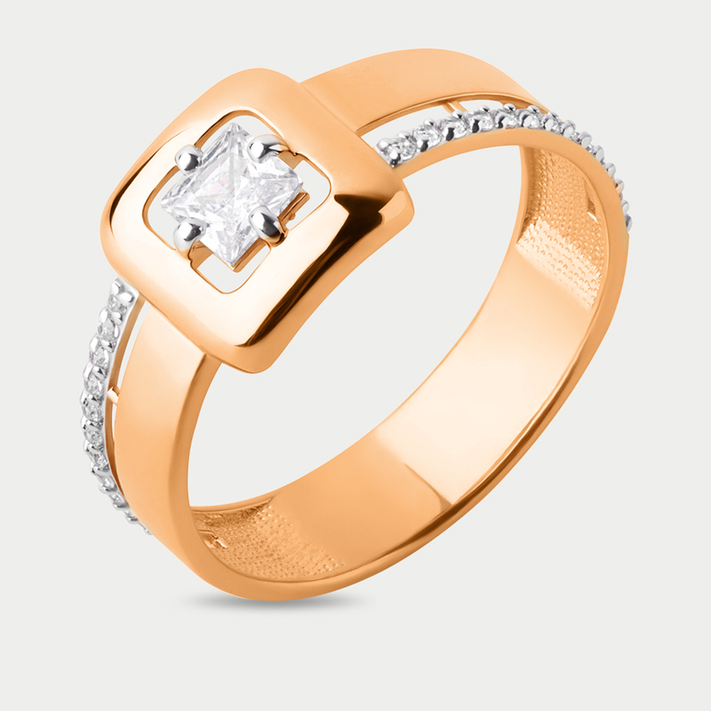 Кольцо для женщин из розового золота 585 пробы с фианитами (арт. 024481-1102)