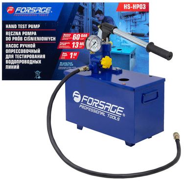 Насос ручной проверочный с манометром и шлангом 1м Forsage F-HS-HP03