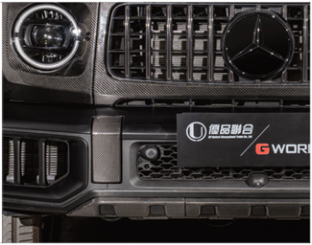 Карбоновая защита переднего бампера для Mercedes Benz G class W465 G500 G550 G63 2025+ Гелик Гелентваген