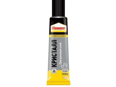 Клей универсальный контактный полиуретановый Момент Кристалл 125 мл. в шоу-боксе