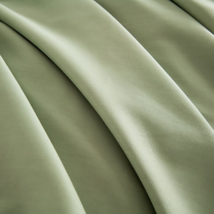 Комплект постельного белья на резинке Однотонный Сатин Элитный «Светлая зелень»