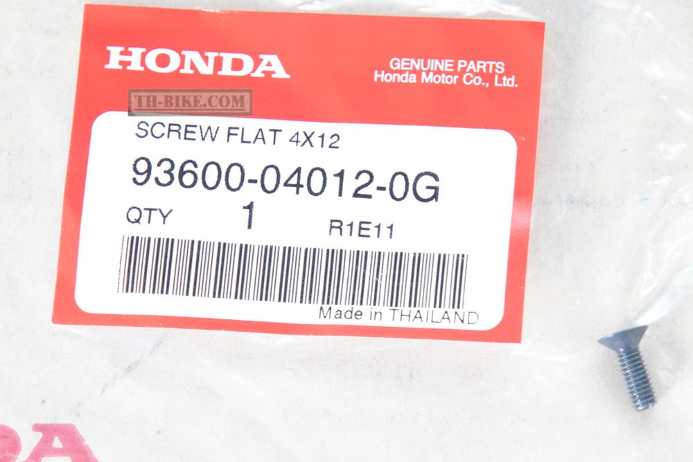 93600-04012-0G. (93600-04012-1G). SCREW, FLAT, 4X12. Screw cap master cylinder brake, Honda.