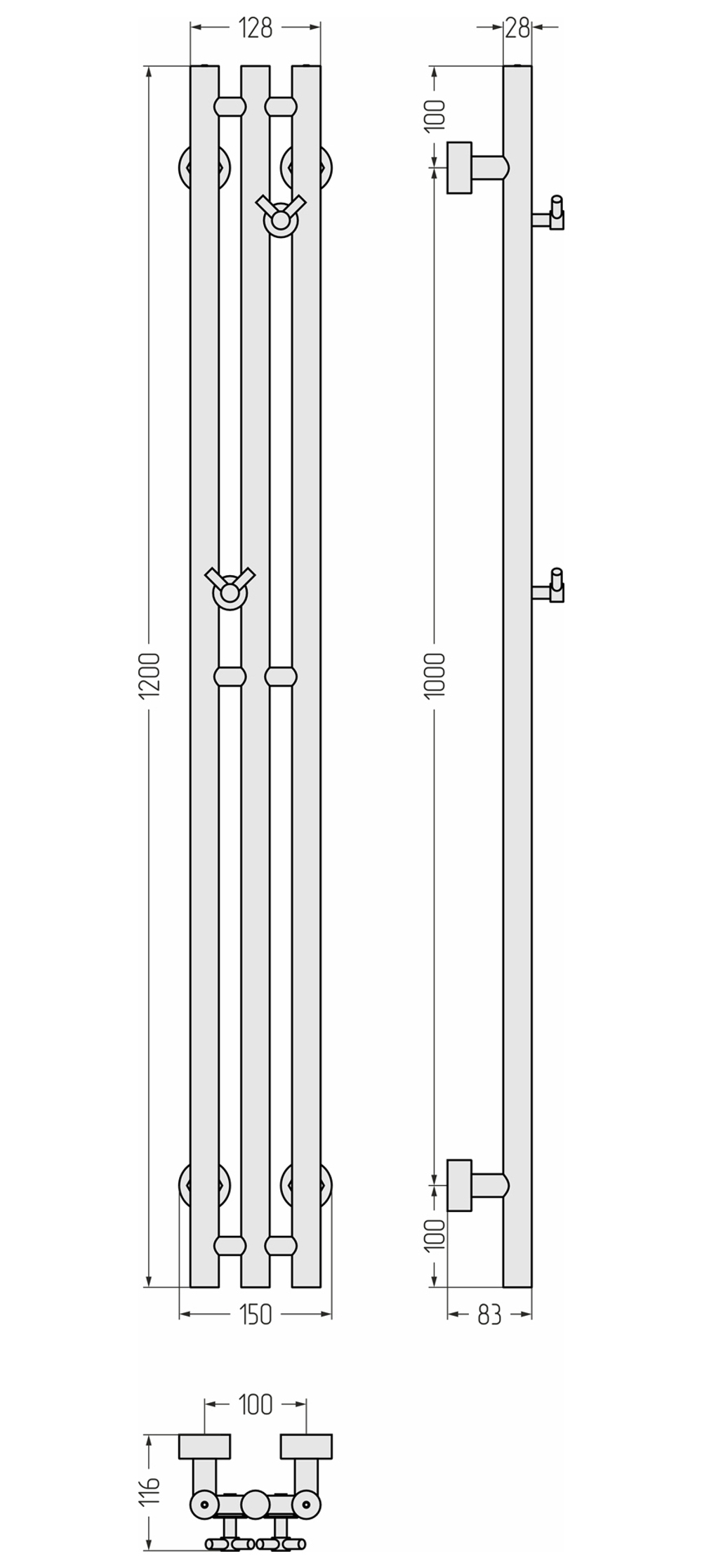 Сунержа Терция PRO 1200х100