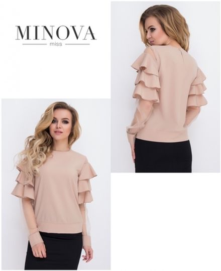 Блуза 8578-капучино Minova Фото 2