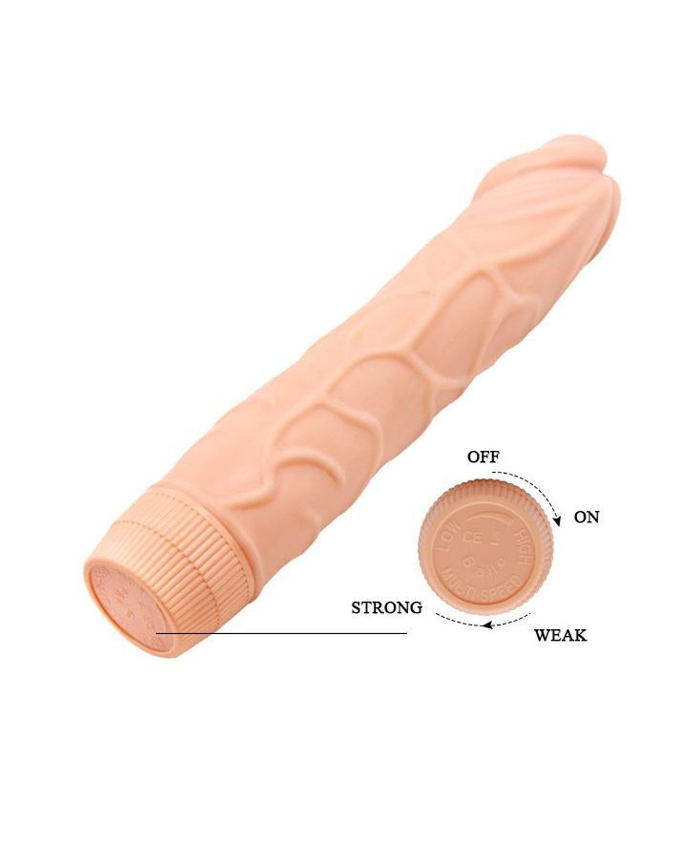 Телесный вибратор-реалистик Bob - 22,5 см.