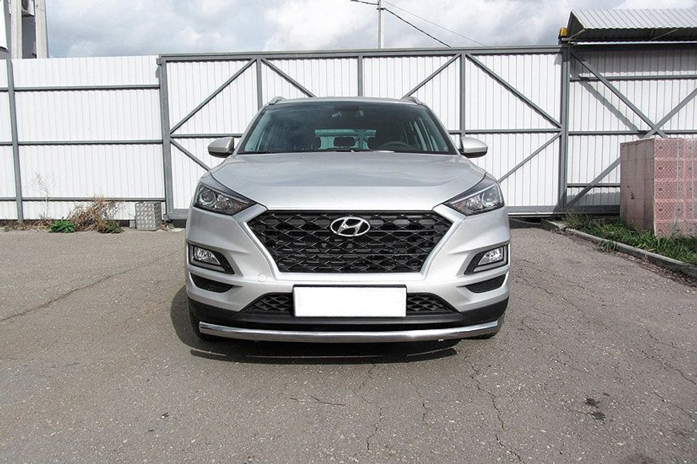Защита переднего бампера (нержавейка) Hyundai Tucson (2018-2021) d57