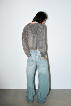 ZARA КАРДИГАН ИЗ ДВОЙНОГО ТРИКОТАЖА, МЯГКИЙ СЕРЫЙ