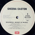 Виниловая пластинка Sheena Easton- Madness, Money And Music LP