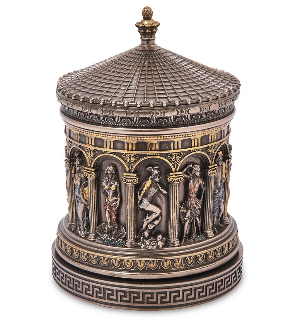 Veronese WS-1484 Шкатулка «Греческий пантеон» ротунда вращ.