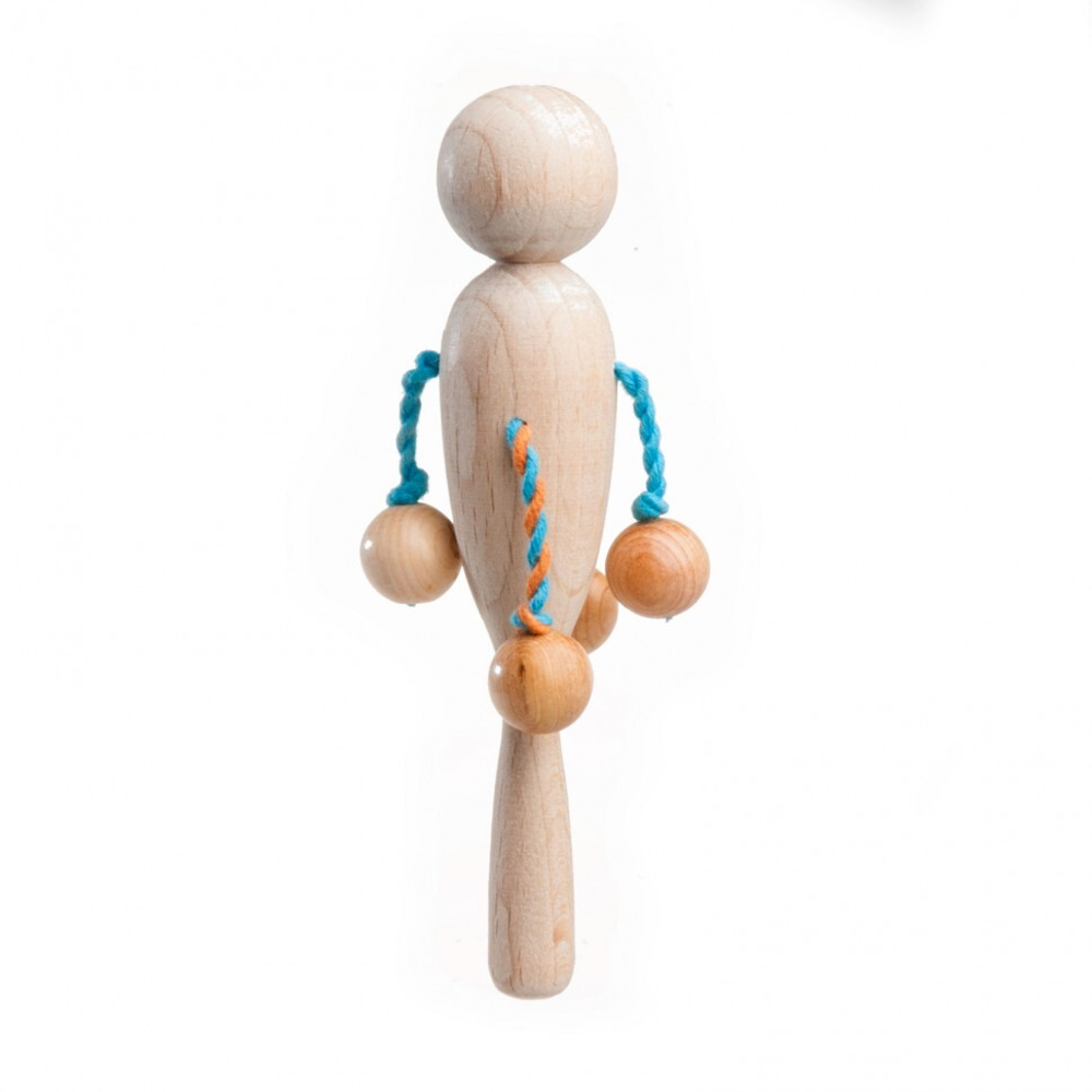 Погремушка с можжевеловыми бусинами Леснушки