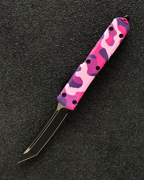 Автоматический складной нож SteelBro Ultratech T/E Black Tanto Glamour CAMO VG-10 123-1GLMCS (черный-розовый-камуфляж)