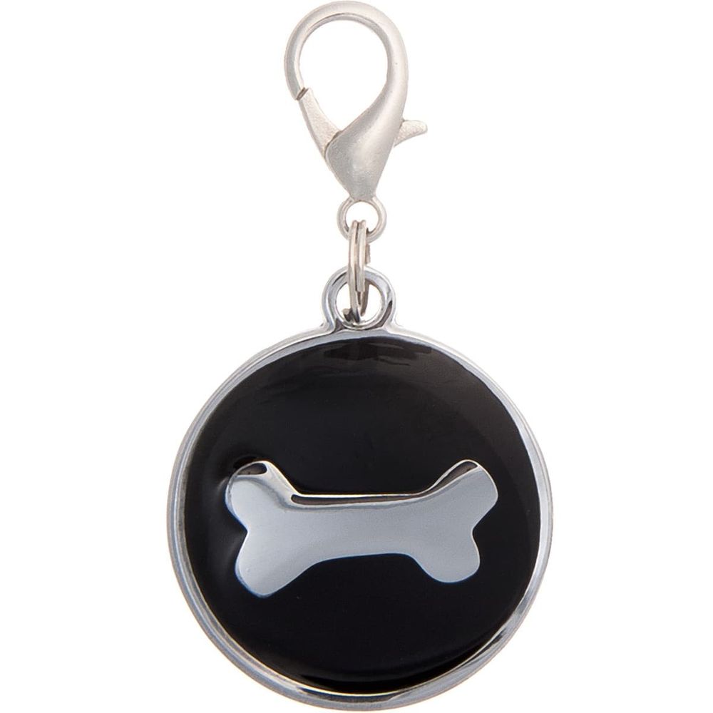 Адресник круглый большой кость чёрный 29 мм, гравировка 19044 Адресник круглый большой кость чёрный 29 мм, гравировка 19044