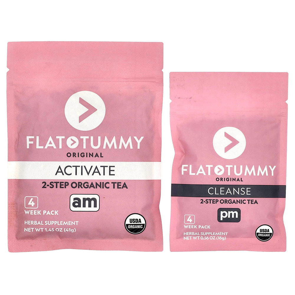 Flat Tummy, Tea, органическое очищение за 4 недели, оригинальный, 57 г (2,01 унции)