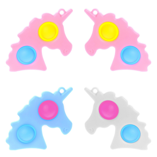 Вечная пупырка Симпл димпл брелок Единорог 2в1 POP IT антистресс simple dimple