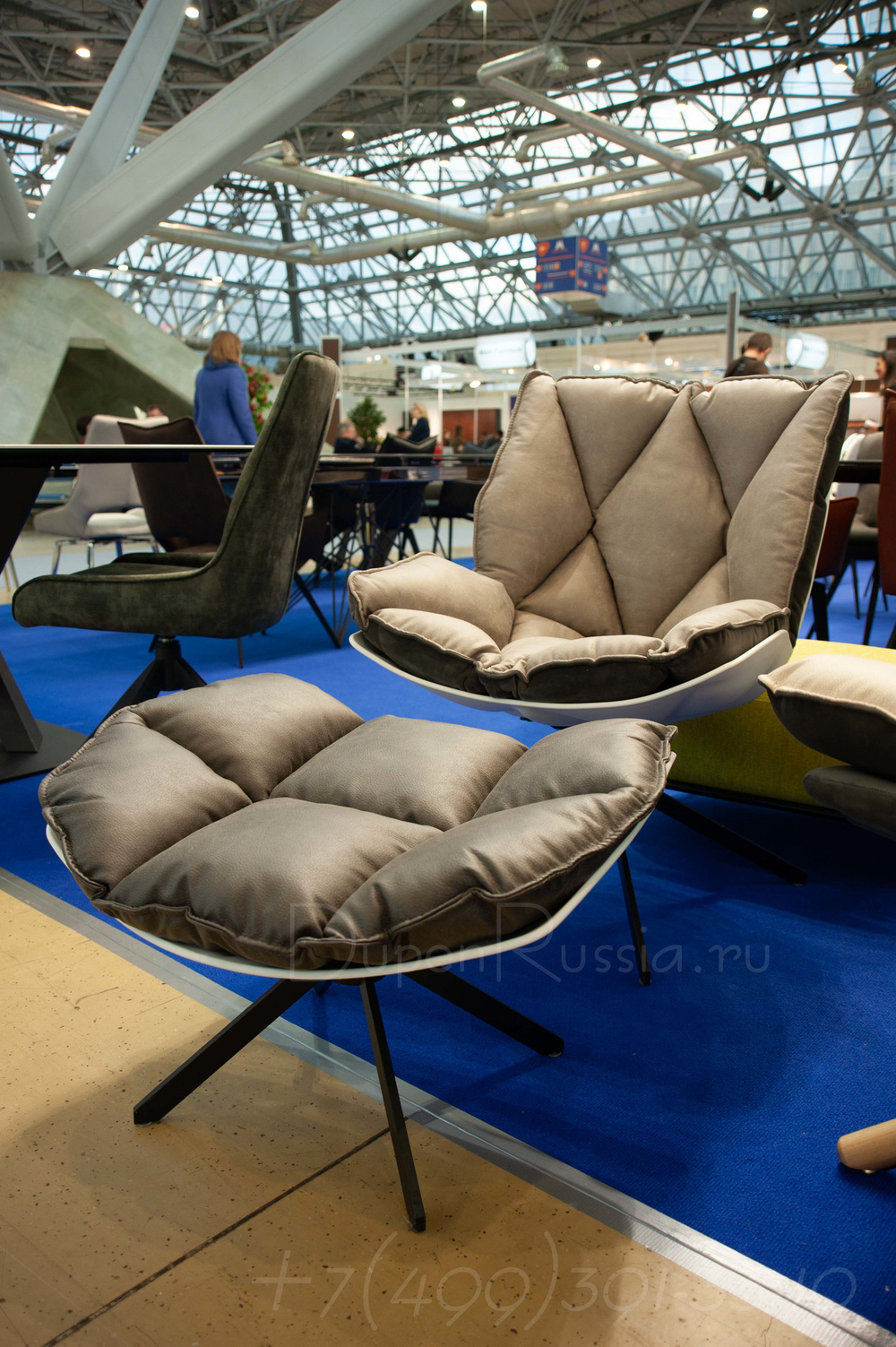 Дизайнерское кресло DC-1565D серое (GREY)