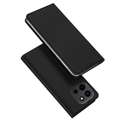 Чехол книжка из кожи черного цвета для OnePlus Nord 6, серия Skin Pro Series от Dux Ducis