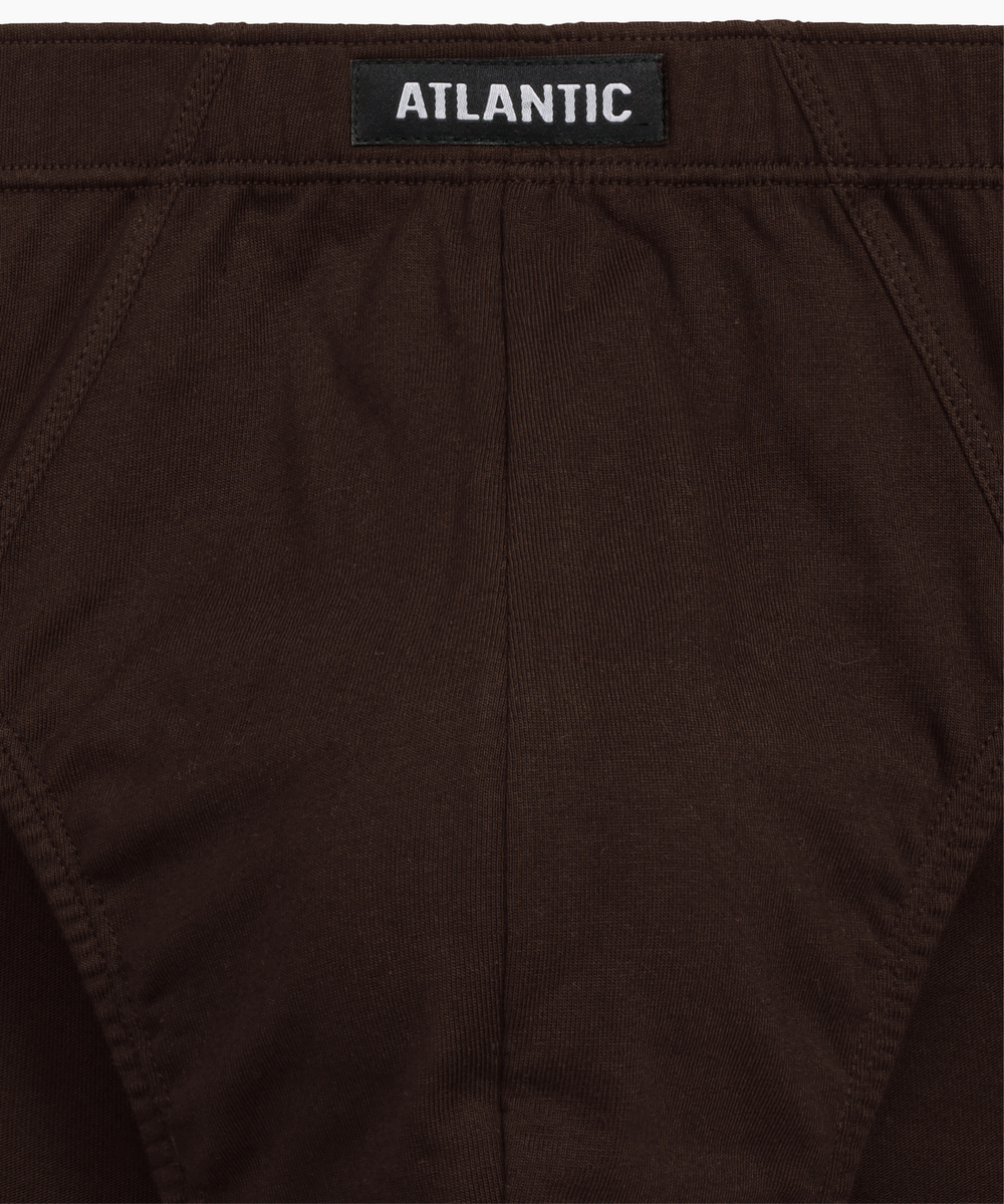 Мужские трусы слипы классика Atlantic, набор 5 шт., хлопок, серые + графитовые + черные + изумрудные + эспрессо, 5SMP-003