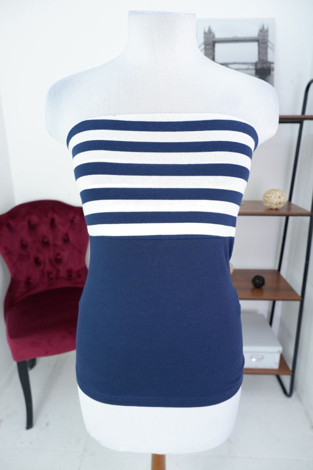 Топ ESMARA в морском стиле 44 размер