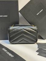 Женская сумка Yves Saint Laurent Small Loulou Matelasse черного цвета средняя