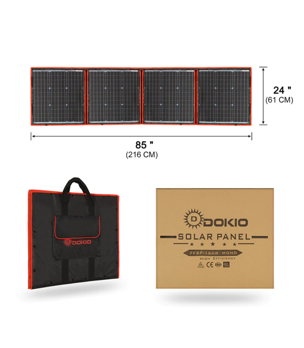 Солнечная панель Dokio 160W складная