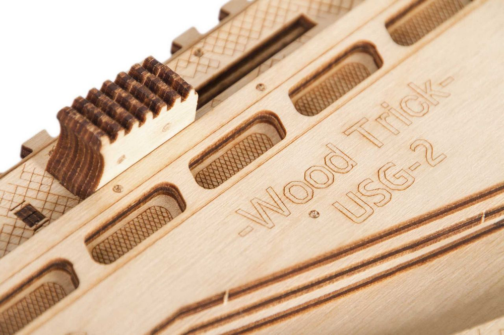 Штурмовая винтовка USG-2 от Wood Trick - деревянный конструктор, 3D пазл, Сборная механическая модель, стреляет пульками