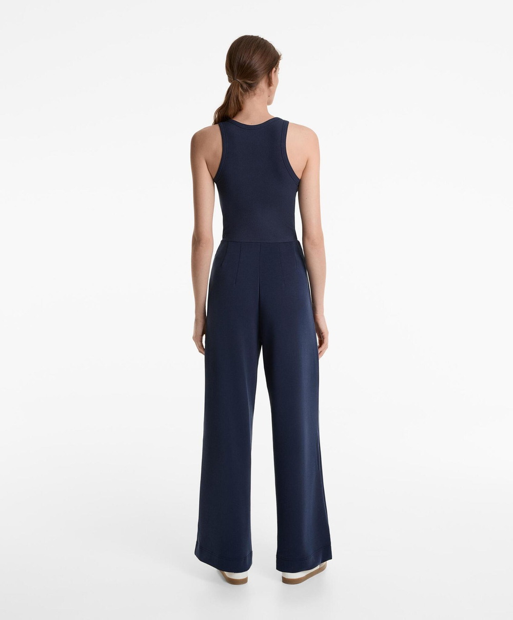 Oysho Топ из смесового модала в рубчик, темно-синий