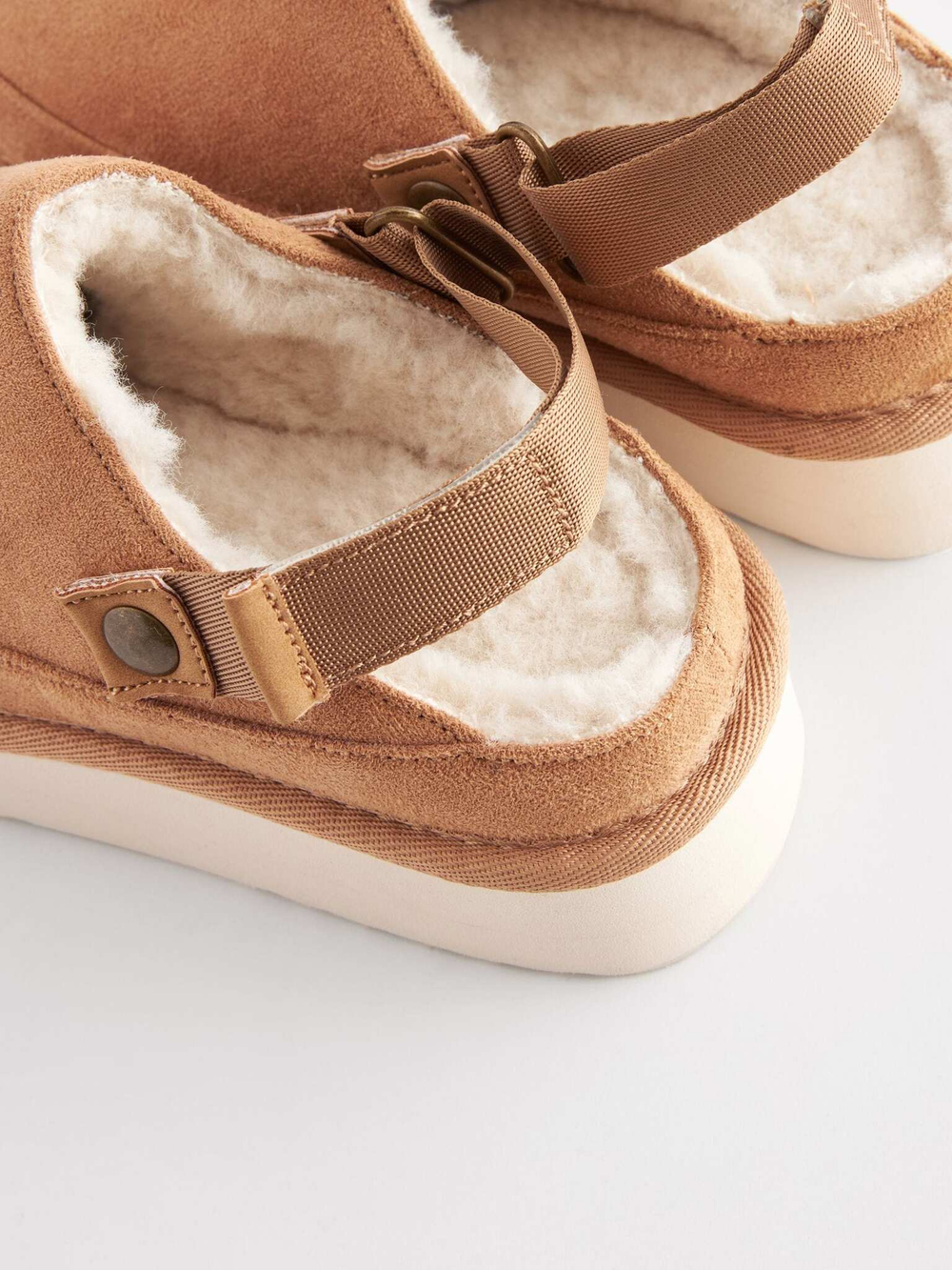 Тапочки с подкладкой из искусственного меха Next 880-271, Песочный