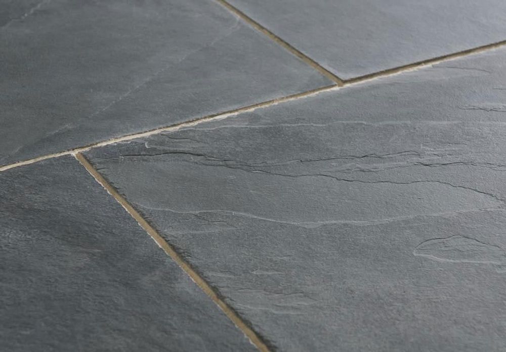 Плитка-сланец черный, натуральный скол Pharaon 600x600x10