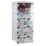 Комод ДЕКОР(моно рис) 4-х Весна белый РП-451