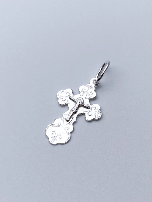 Крест из серебра/С подвижным ухом