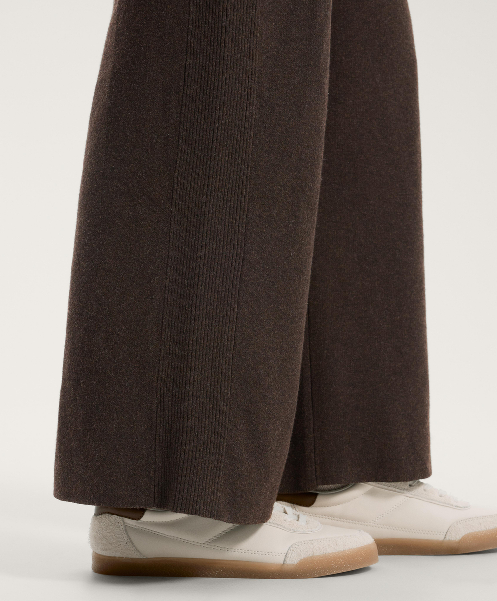 OYSHO Прямые брюки с резинкой по бокам, коричневый