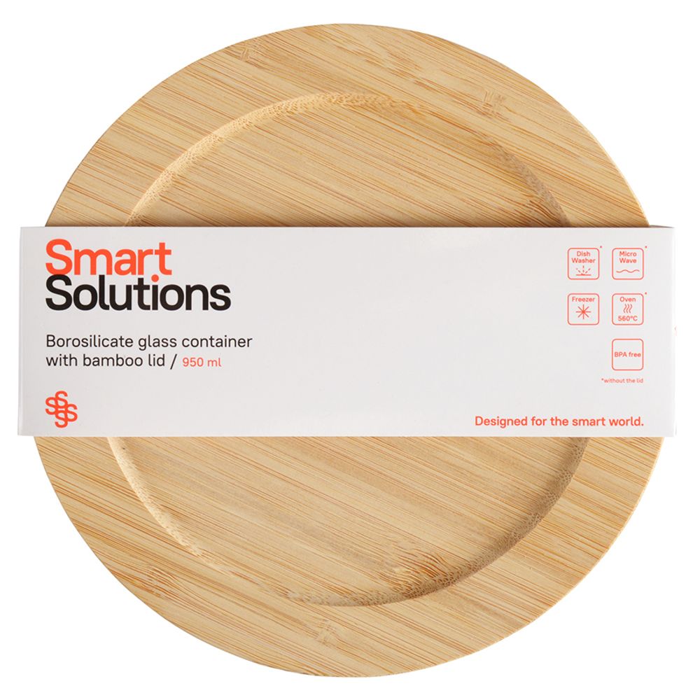 Контейнер для запекания и хранения Eco Store с крышкой из бамбука, 950 мл