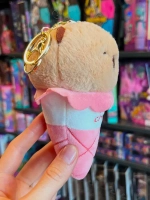 Мягкая игрушка брелок Капибара в рожке плюшевая Capibara