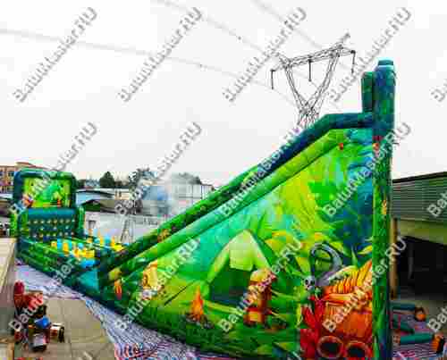 Надувная полоса препятствий "Кокосовое приключение", 25*5*8 м