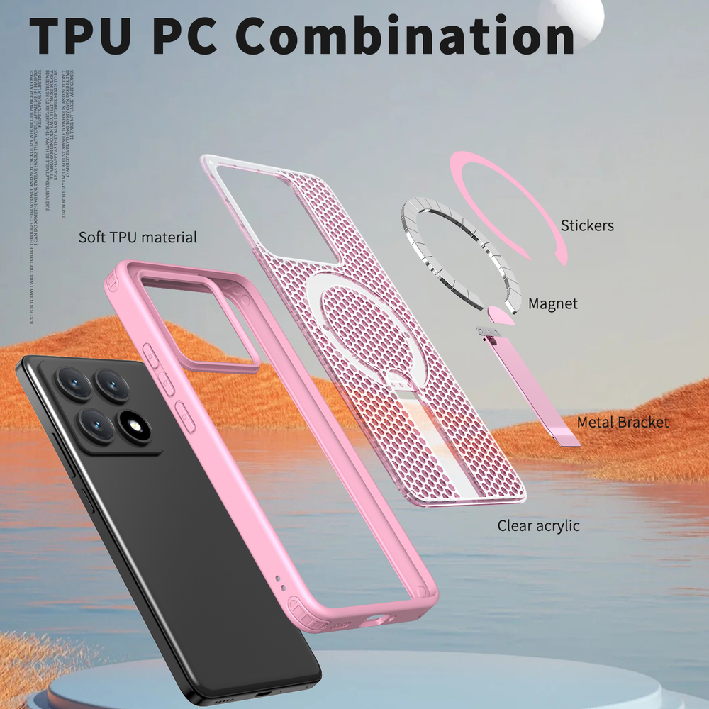 Прозрачный чехол Mesh Pro Magnetic Case для Xiaomi 14T Pro