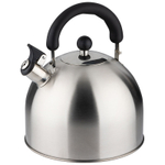 Чайник GRANDE, объем 5 л, из нерж стали со свистком, с бакелитовой ручкой, матовый Mallony