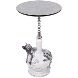 Столик декоративный Кошка Агнесса Античное серебро