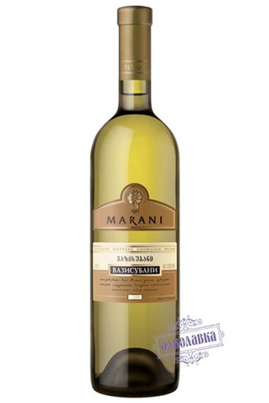 Вино Вазисубани Марани белое сухое 0,75л 13,5%
