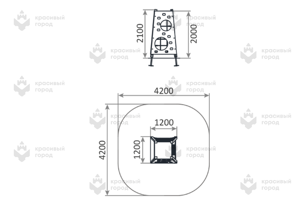 Стенка для перелезания тип 4