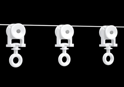 Бегунок для Glydea на корде (6см), пластик, белый