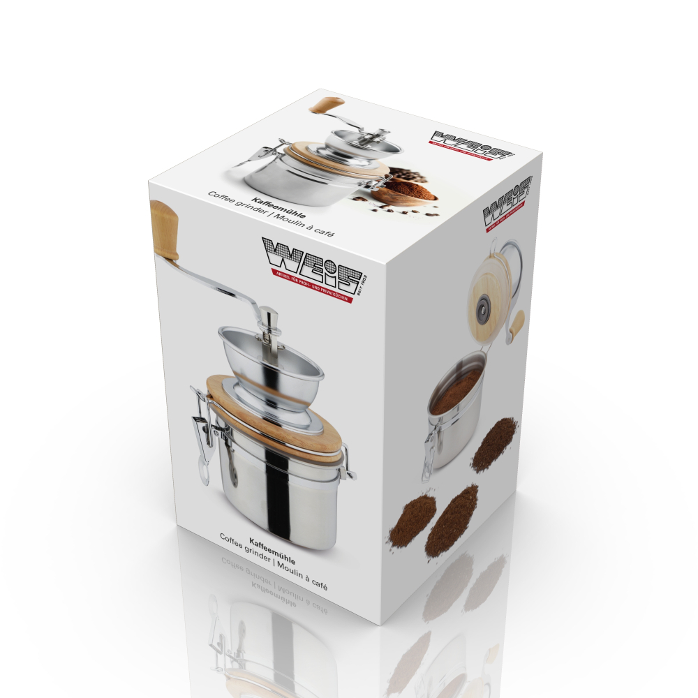 Мельница для кофе 0.5л ручная Weis стальная