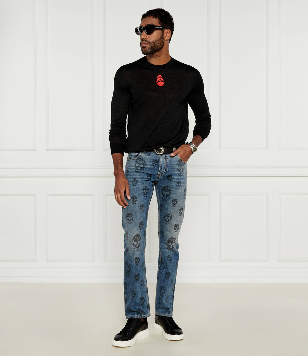 Шерстяной свитер JUMPER Alexander McQueen - черный(807302 Q1BBY)